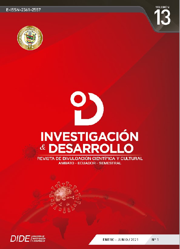 Ver Vol. 13 Núm. 1 (2021): INVESTIGACION Y DESARROLLO I+D Enero-Junio 2021